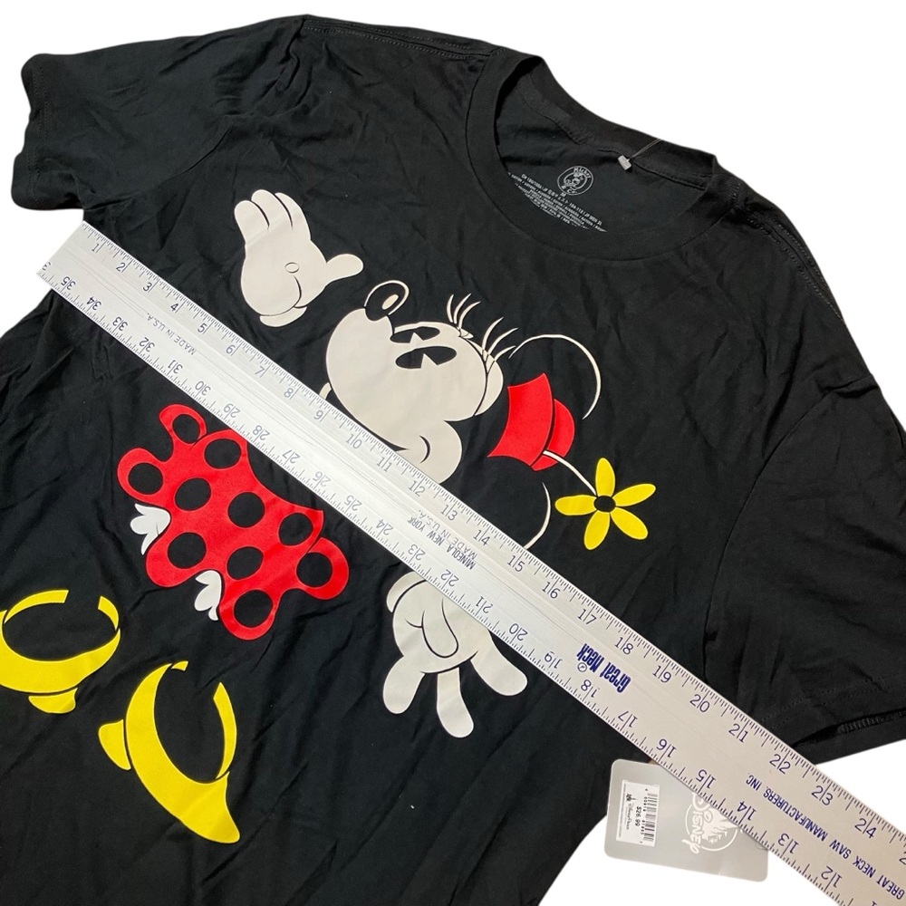 Disney Parks Men’s M Minnie‎ Mouse T-Shirt Ears Flower World Fun Retro Polka Dot - Picture 5 of 9